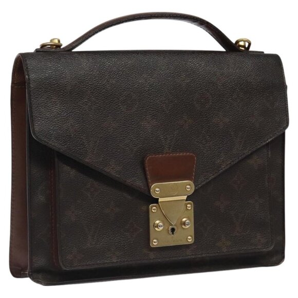 LOUIS VUITTON Monogram Monceau 28 Hand Bag M51185 LV Auth BD1116